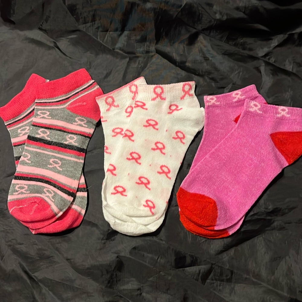 Ankle Socks Set size 9-11 - Breast cancer awareness Set #2